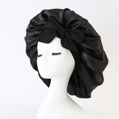 New Silk Bonnet For Sleeping Women, With Tie Band
