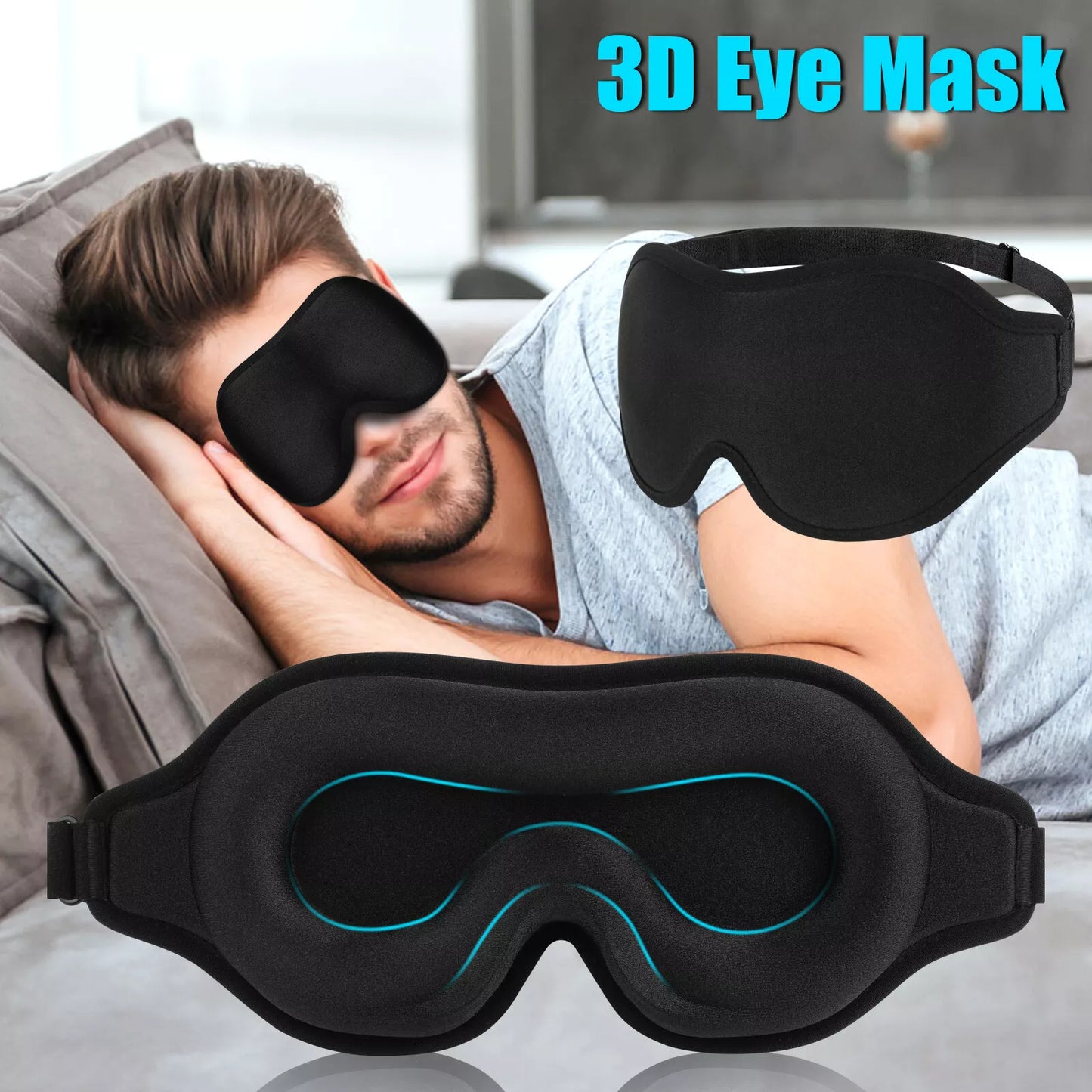 3D Travel Silk Eye Mask Sleeping Soft