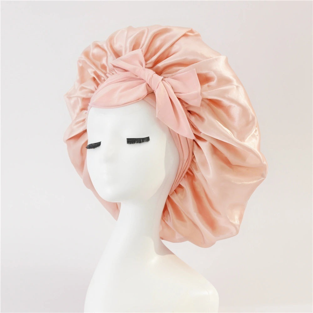 New Silk Bonnet For Sleeping Women, With Tie Band