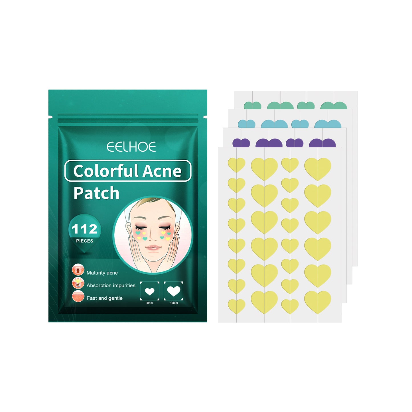 EELHOE Love Acne Patch Gentle Cleansing Acne Patch Fades Facial Acne Marks And Spots Facial Cleansing Care