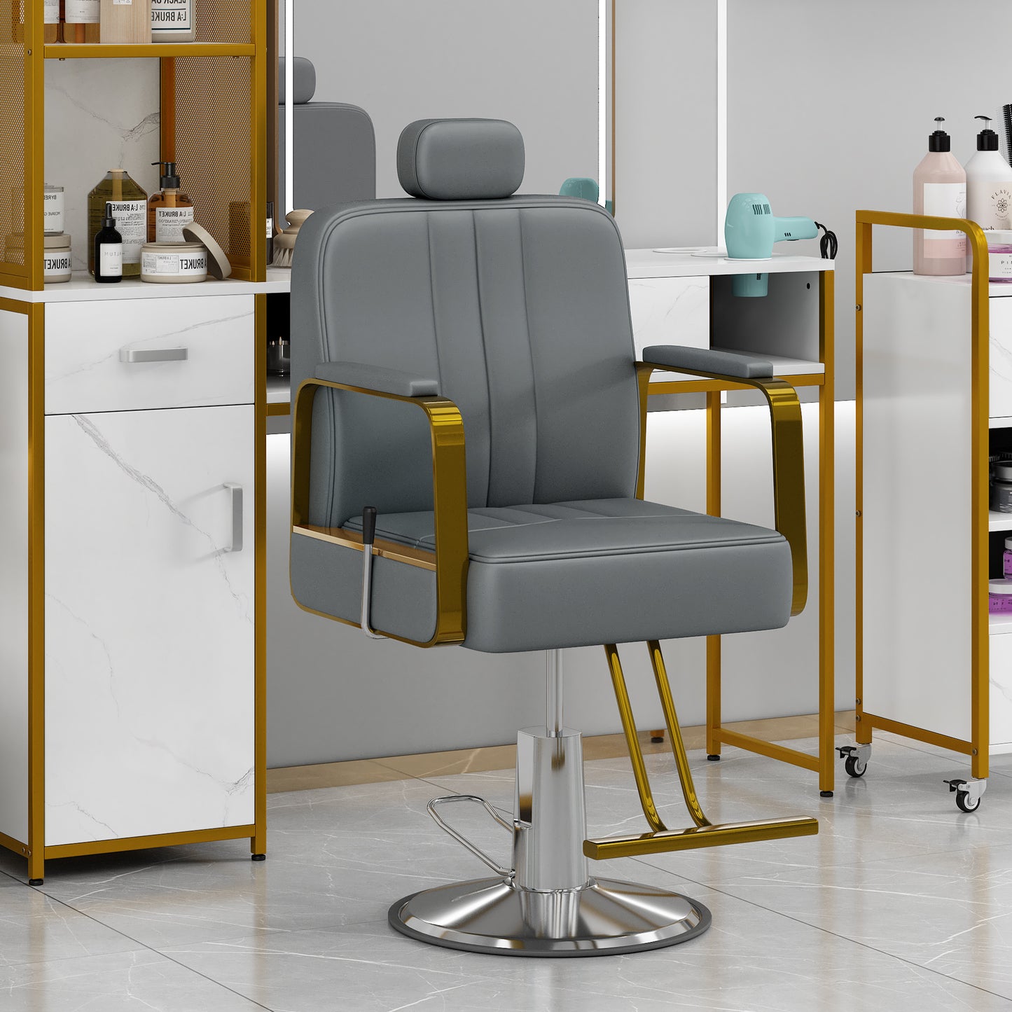 Metal Barber Salon Chair