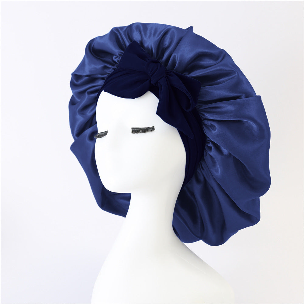 New Silk Bonnet For Sleeping Women, With Tie Band