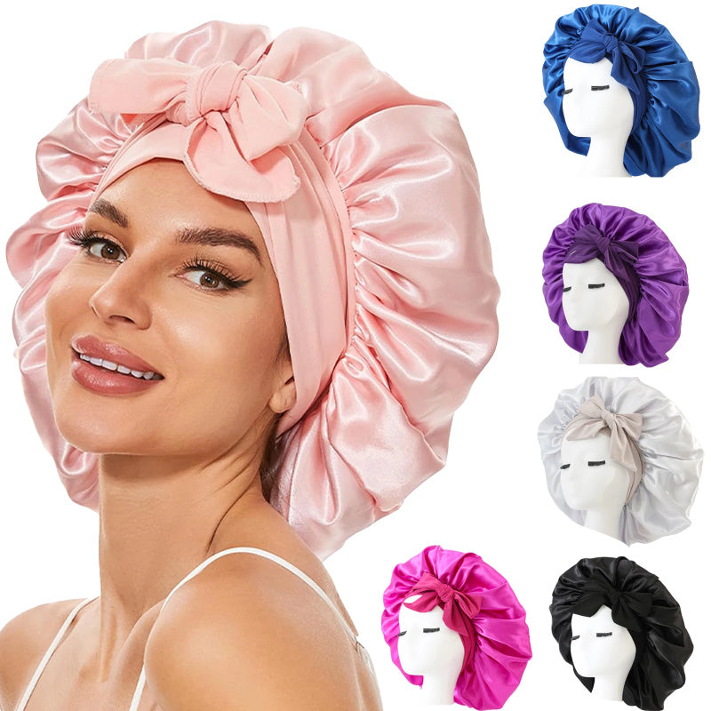 New Silk Bonnet For Sleeping Women, With Tie Band