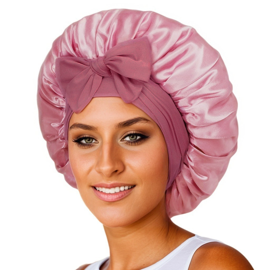 New Silk Bonnet For Sleeping Women, With Tie Band